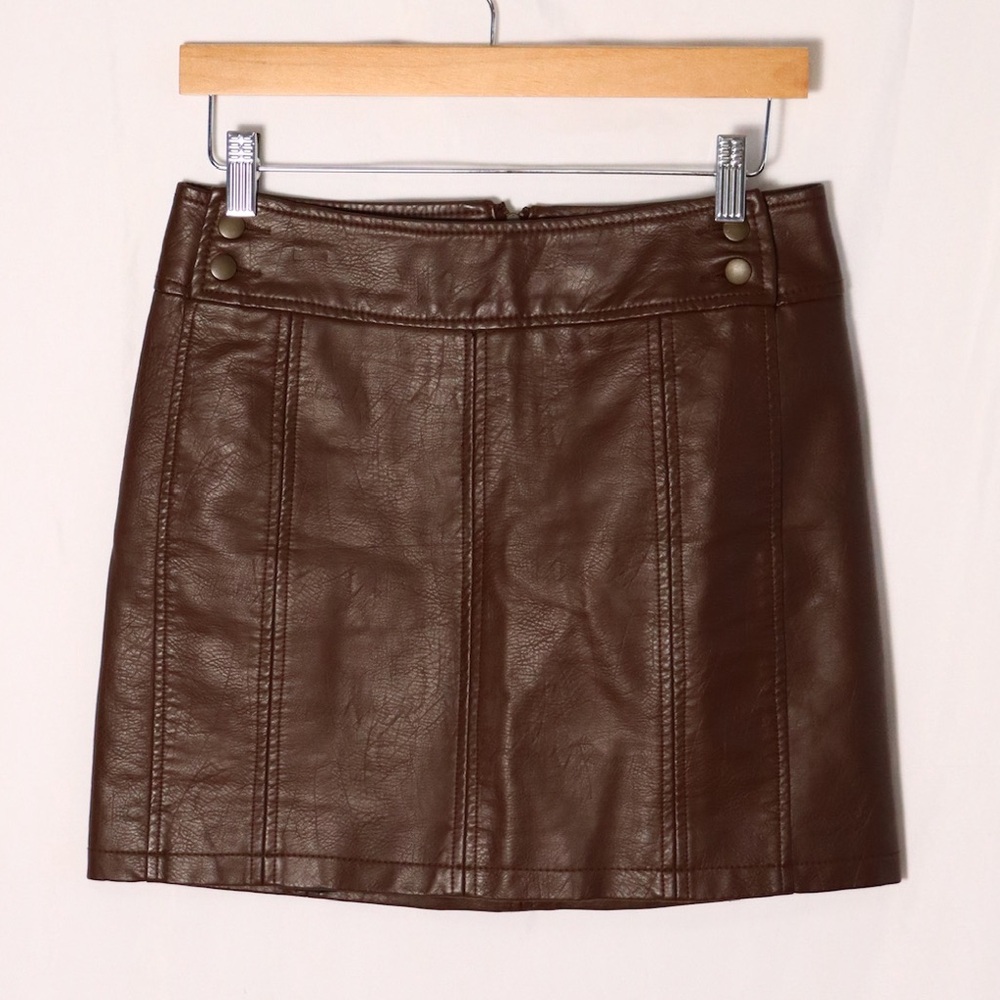 Free People Chocolate Mini Skirt